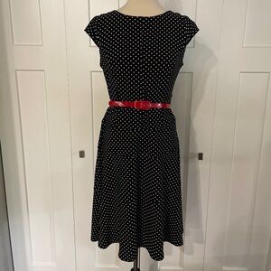 Anne Klein Polka Dot Flared Dress